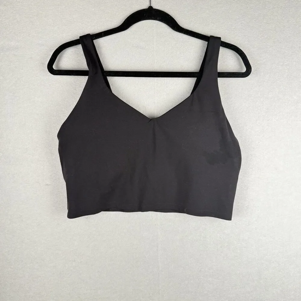 Offline By Aerie Real Me Low Key Longline Black Sports Bra Size XL‎